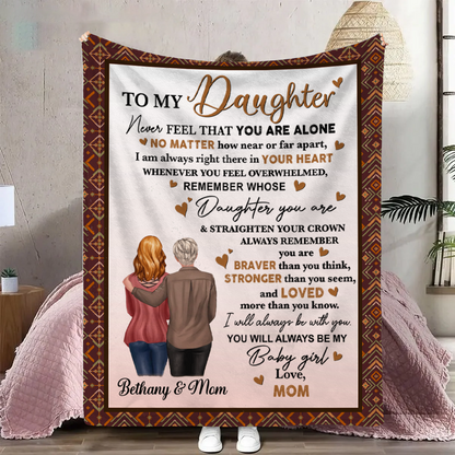 To My Son My Daughter Christmas Gift Personalized Fleece Blanket