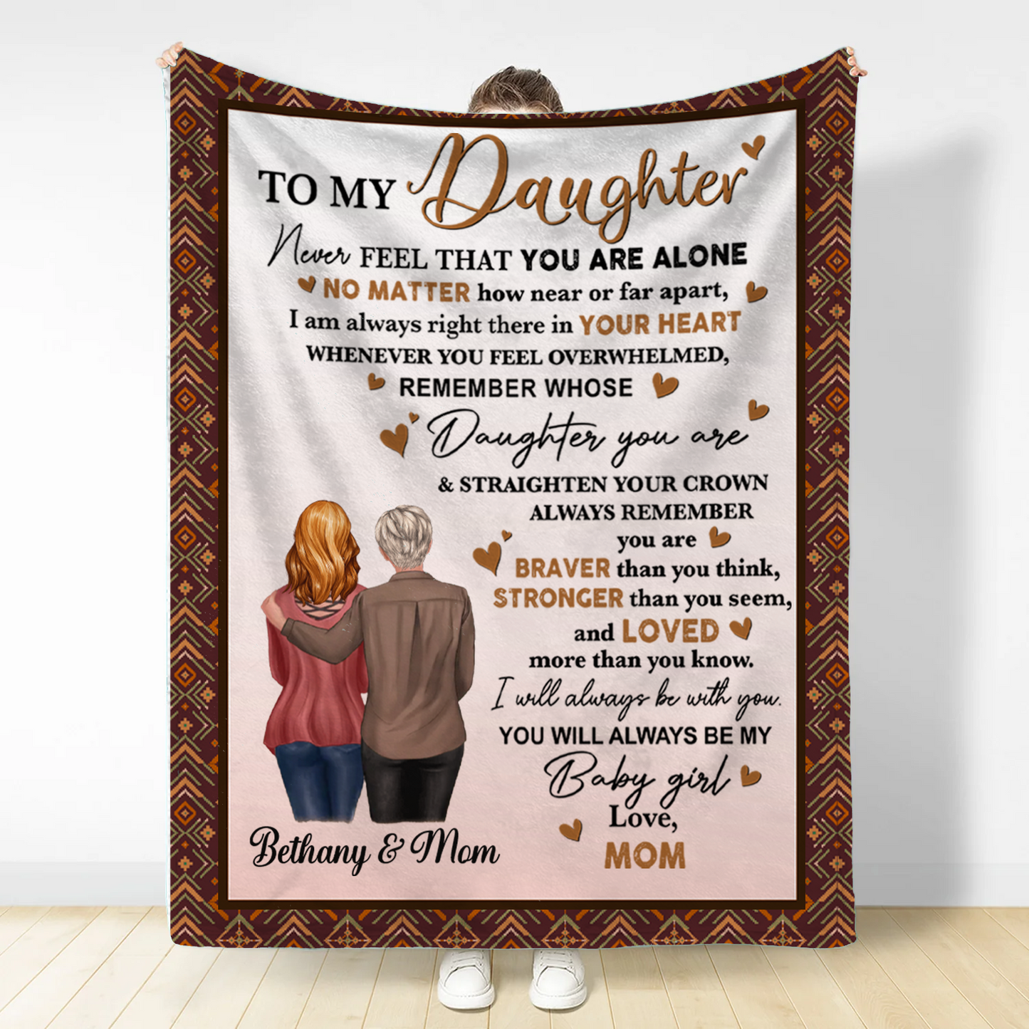 To My Son My Daughter Christmas Gift Personalized Fleece Blanket