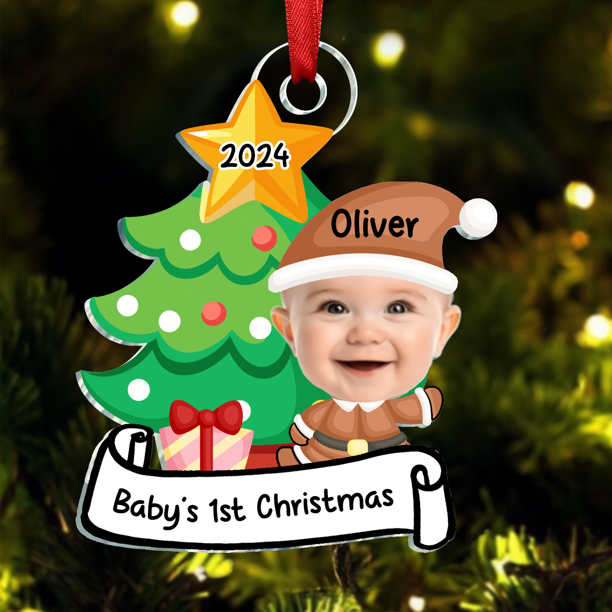 Baby's First Christmas - Personalized Acrylic Photo Ornament