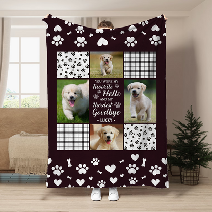 Custom Photo You Were My Favorite Hello And My Hardest Goodbye - Memorial Personalized Blanket