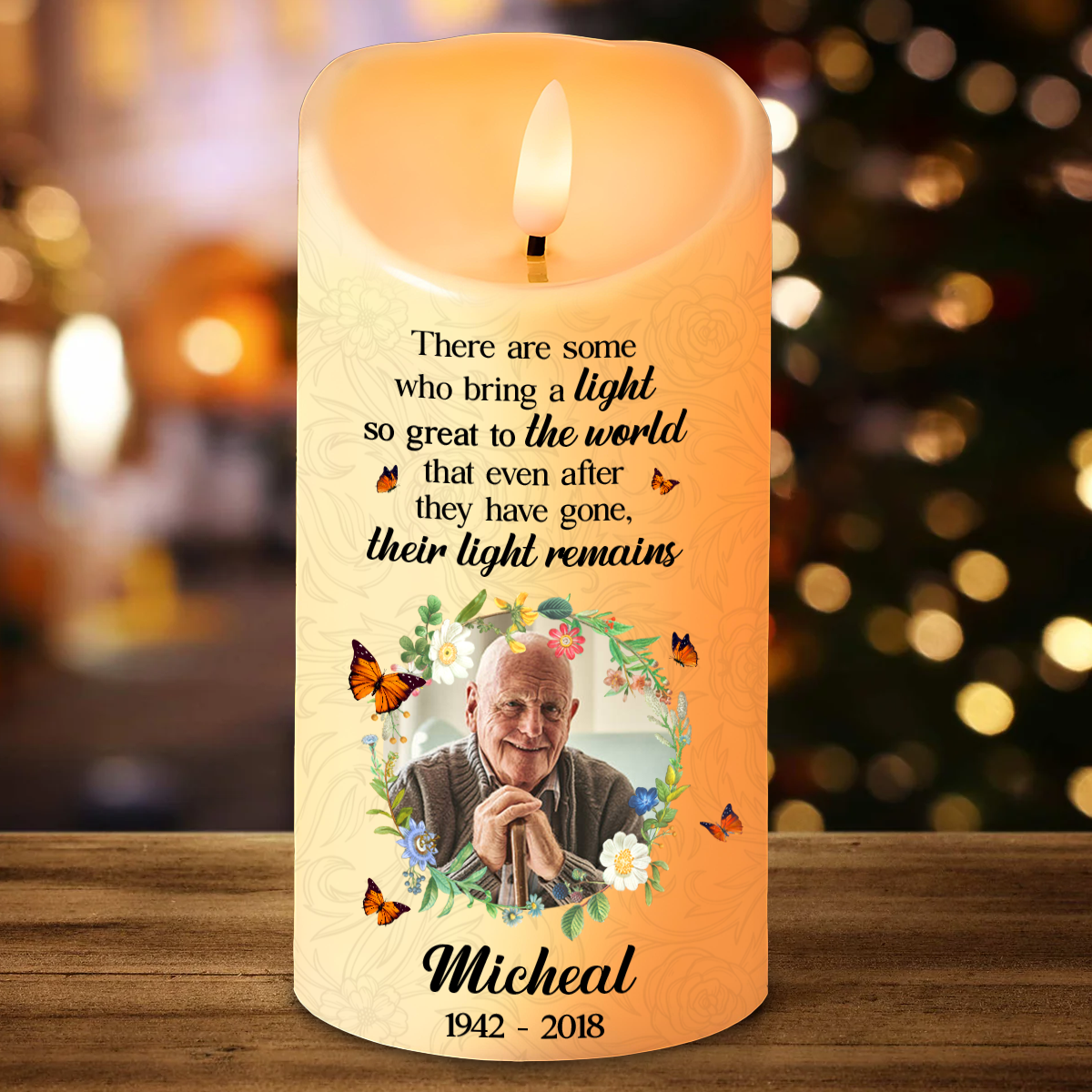 Custom Photo Memorial There Are Some Who Bring A Light - Personalized Flameless LED Candle