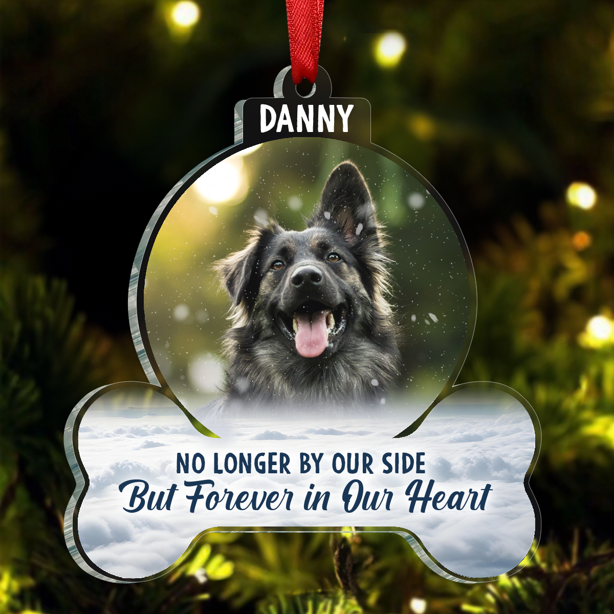 Forever In My Heart - Personalized Pet Memorial Photo Ornament