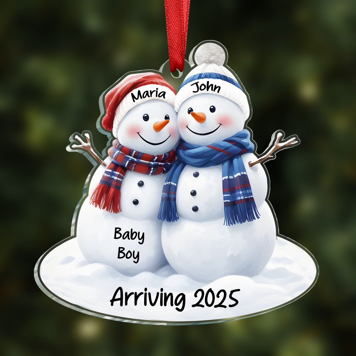 A Grand Adventure Is About To Begin - Family Personalized Custom Ornament - Acrylic Custom Shaped - Christmas Gift For Family Members, Pregnancy