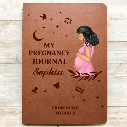 My Pregnancy Journal - Personalized Leather Journal