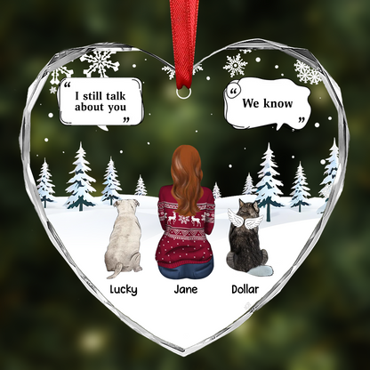 I Miss You Memorial Dog Cat - Personalized Acrylic Ornament