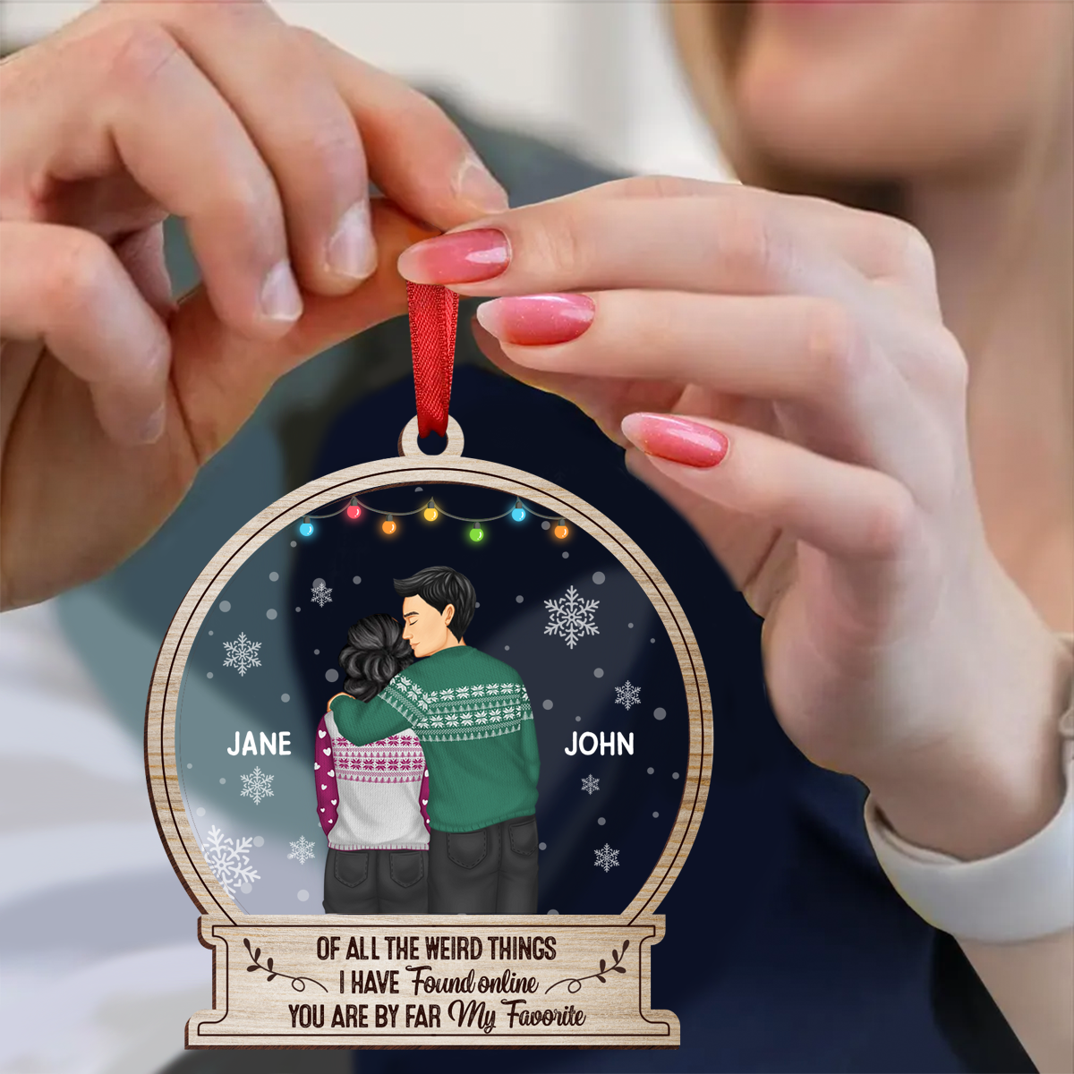 You Are By Far My Favorite Forehead Kissing - Personalized Acrylic Ornament