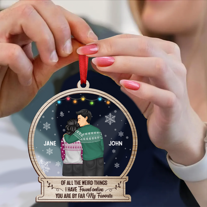 You Are By Far My Favorite Forehead Kissing - Personalized Acrylic Ornament