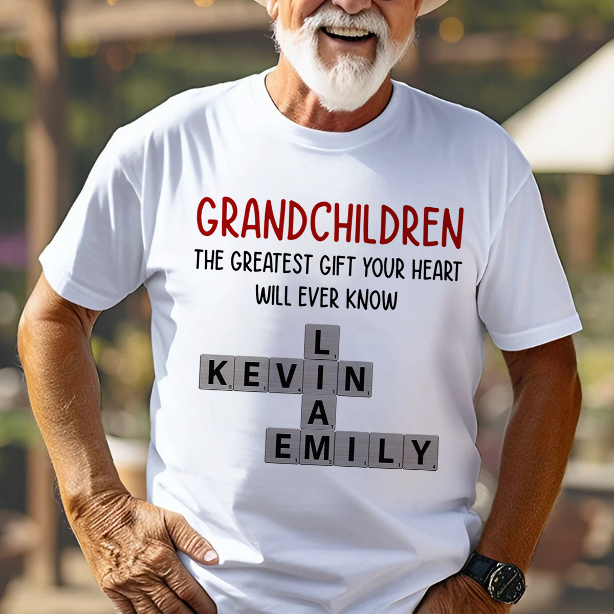 Grandchildren The Greatest Gift Your Heart Will Ever Know, Crossword Puzzle Personalized Shirt