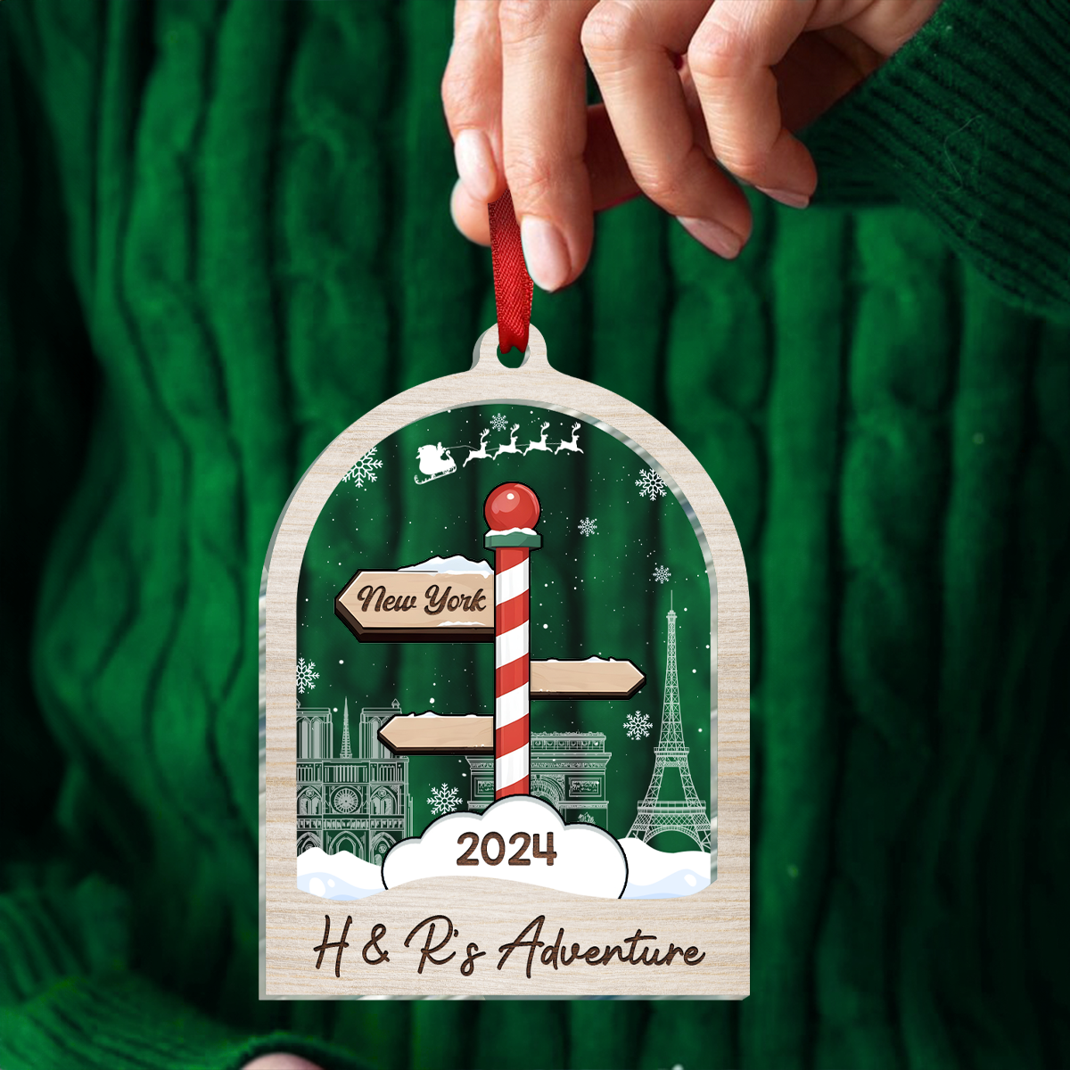 Always Say Yes To New Adventures - Travel Personalized Custom Ornament - Acrylic Custom Shaped - Christmas Gift For Family Members, Gift For Adventure Travel Lovers