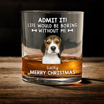 Custom Photo Pets Make Us Better Humans - Dog & Cat Personalized Custom Whiskey Glass - Gift For Pet Owners, Pet Lovers