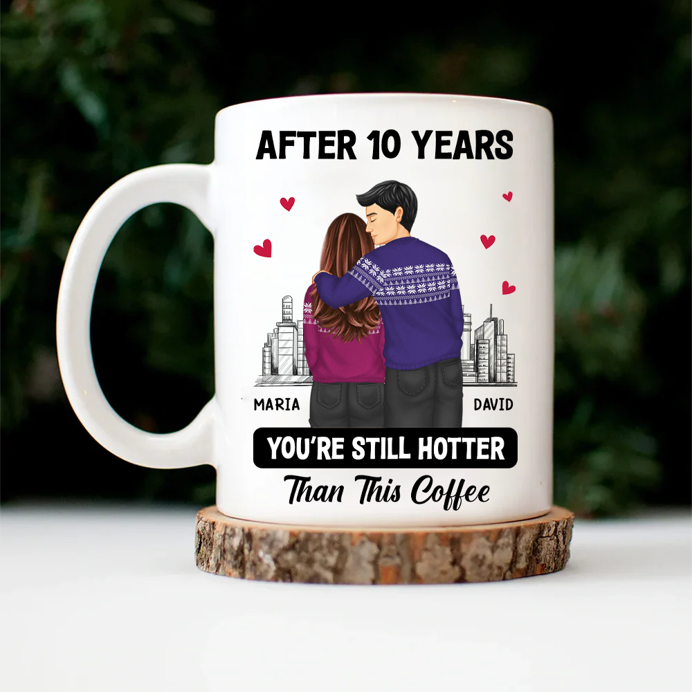 Forehead Kissing Couple After Years Hotter Than This Coffee - Personalized Mug