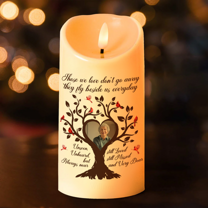 Custom Photo They Fly Beside Us Everyday - Personalized Flameless LED Candle