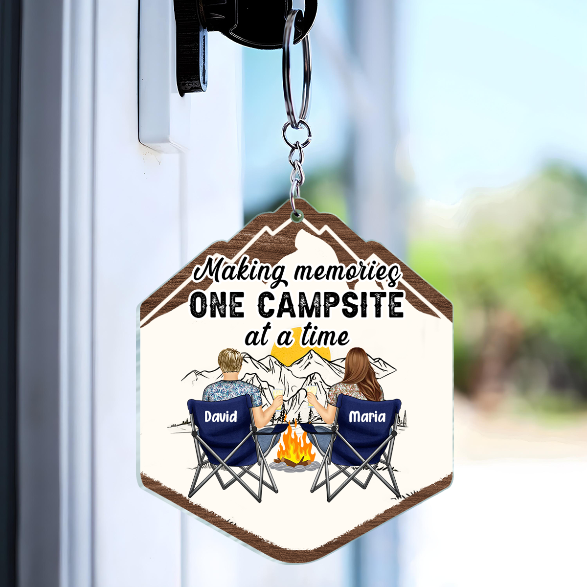 Making Memories One Campsite - Personalized Acrylic Keychain