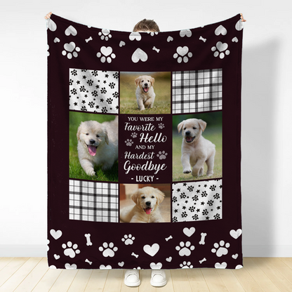 Custom Photo You Were My Favorite Hello And My Hardest Goodbye - Memorial Personalized Blanket