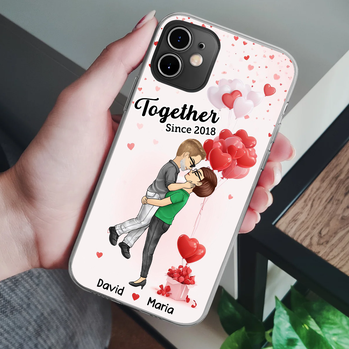 My Love For You Is Endless - Couple Personalized Custom Clear Phone Case - Gift For Husband Wife, Anniversary