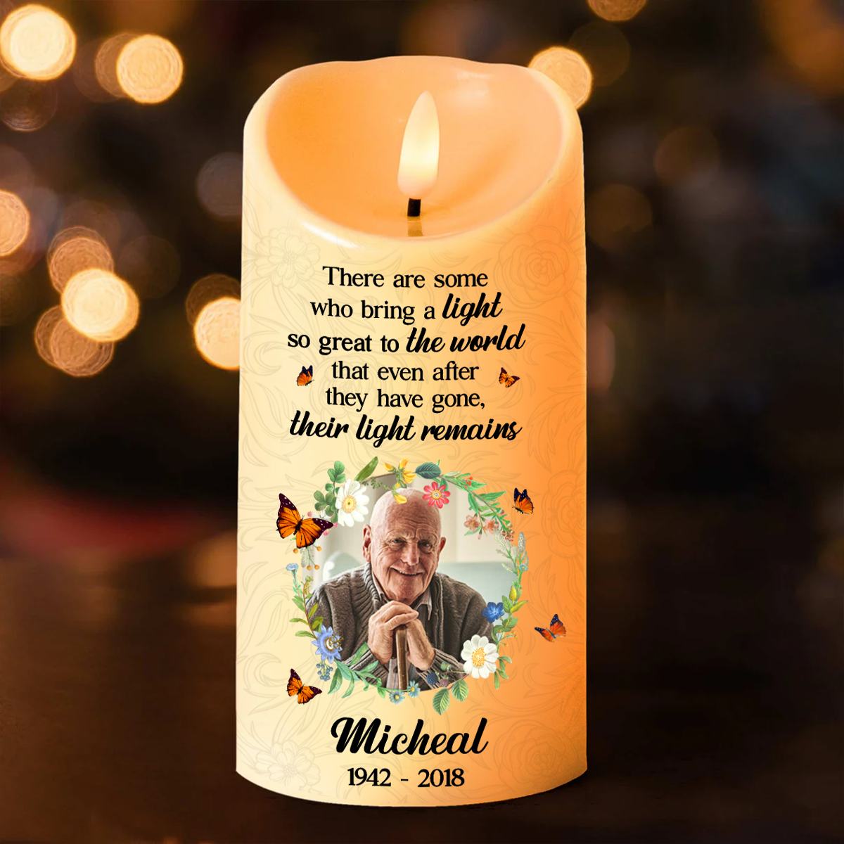 Custom Photo Memorial There Are Some Who Bring A Light - Personalized Flameless LED Candle