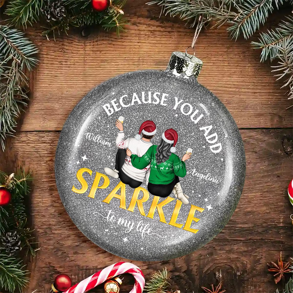 Sparkle To My Life - Personalized Acrylic Ornament