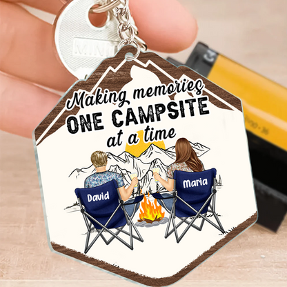 Making Memories One Campsite - Personalized Acrylic Keychain