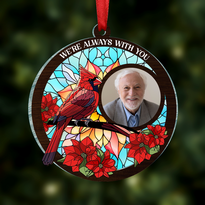 Custom Photo I'm Always With You Memorial - Personalized Circle Ornament