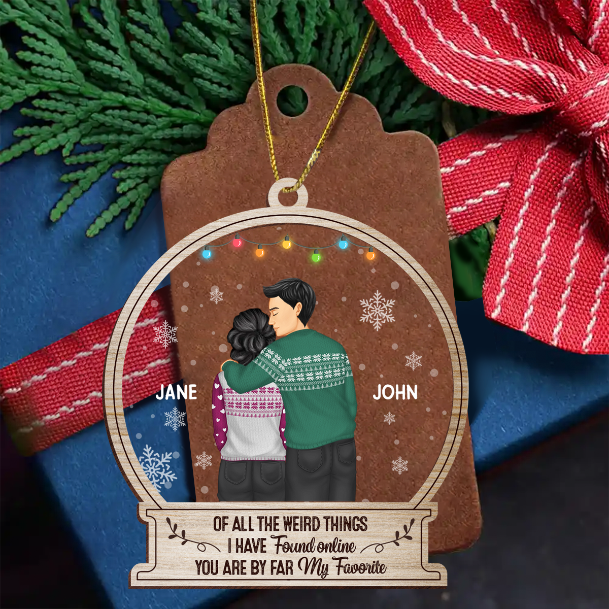 You Are By Far My Favorite Forehead Kissing - Personalized Acrylic Ornament