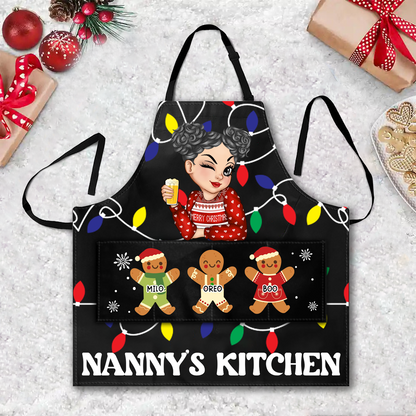 Gingerbread Christmas Grandma's Kitchen - Personalized Apron