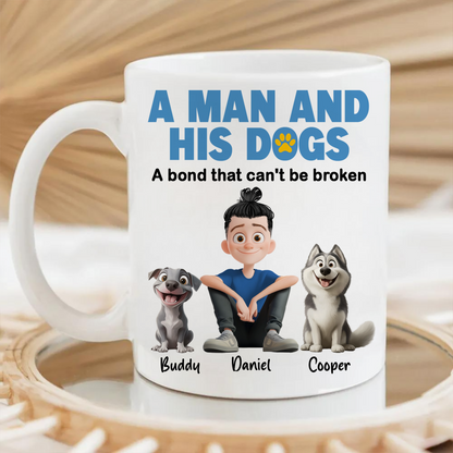 A Man & His Dogs - Personalized Mug