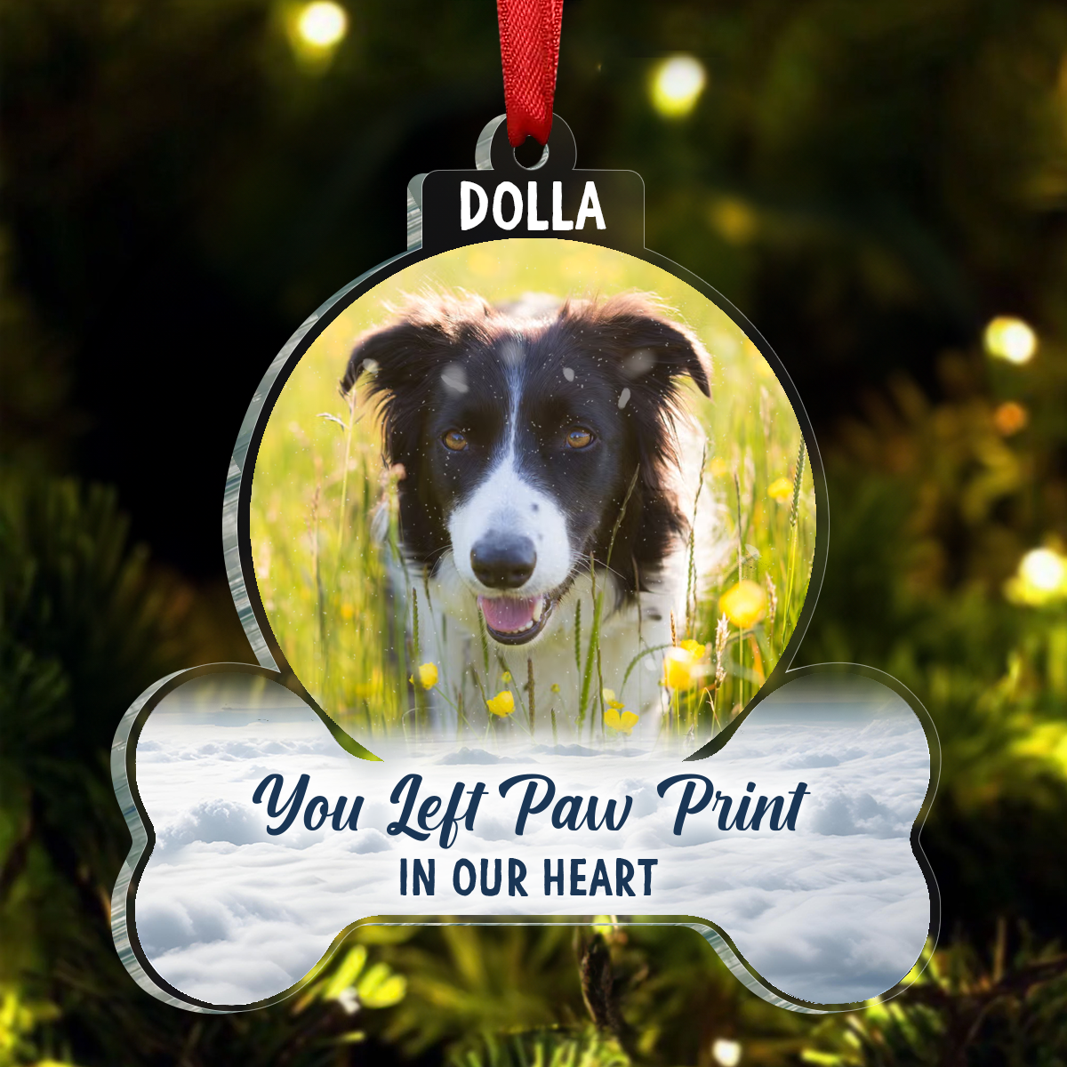 Forever In My Heart - Personalized Pet Memorial Photo Ornament