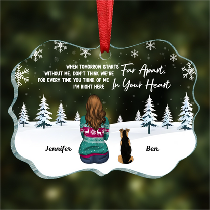 Christmas Memorial When Tomorrow Starts Without Me - Personalized Medallion Acrylic Ornament