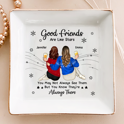 Good Friends Are Like Stars - Personalized Jewelry Dish