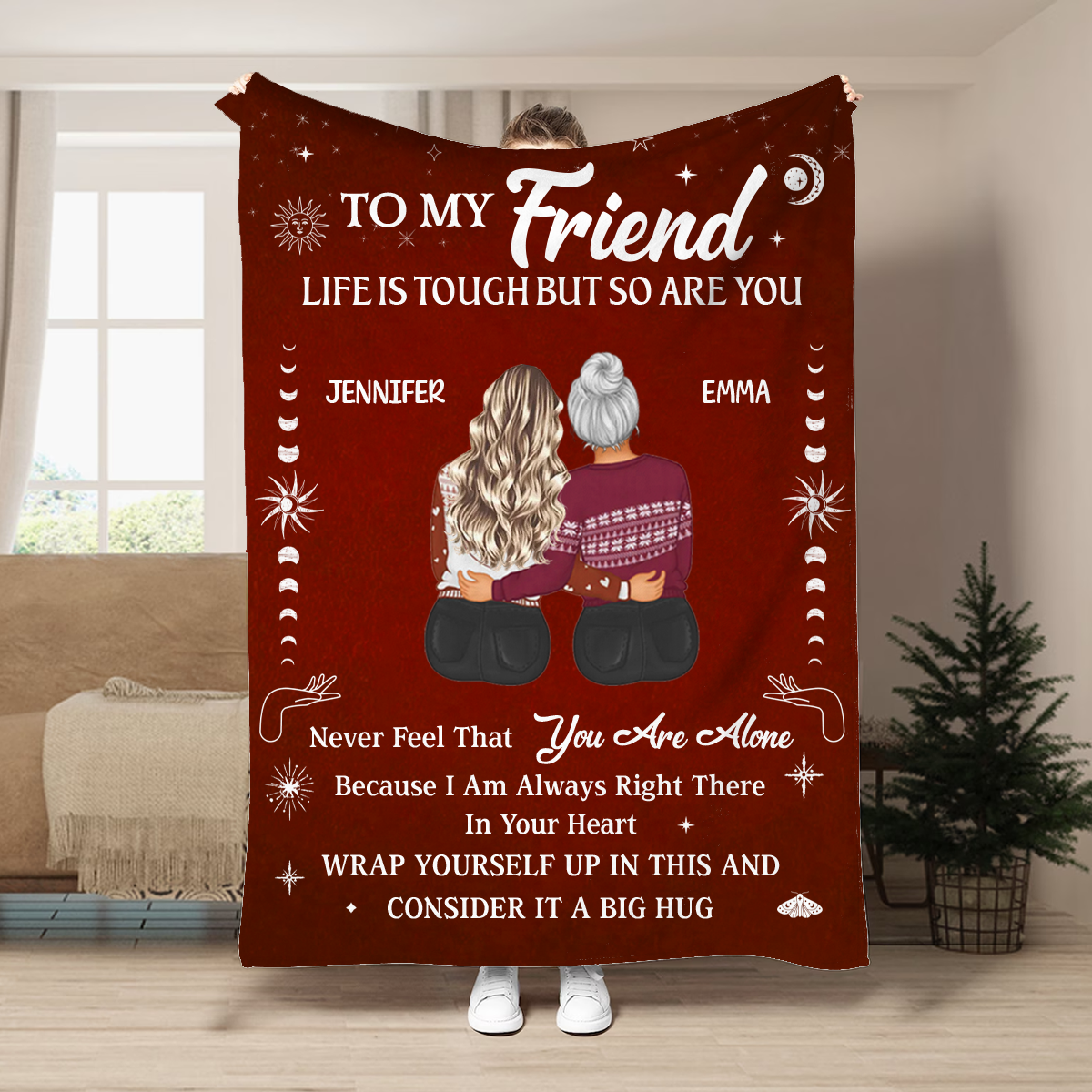 Life Is Tough But So Are You Bestie Sister - Personalized Blanket