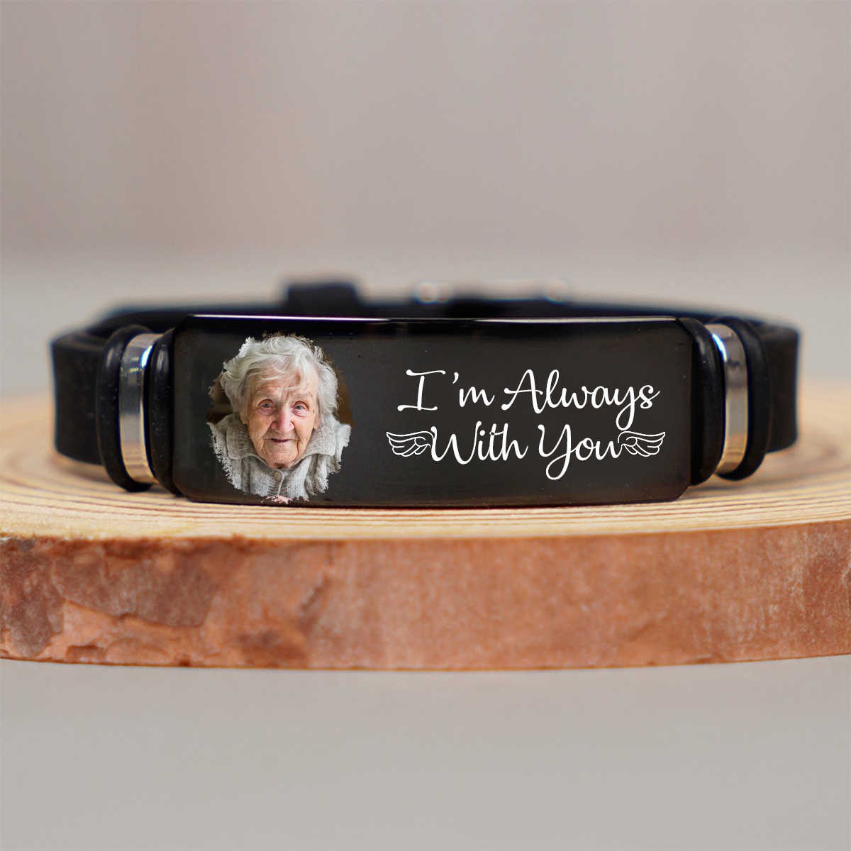 Custom Photo I'm Always With You - Memorial Gift For Family, Friend - Personalized Engraved Bracelet