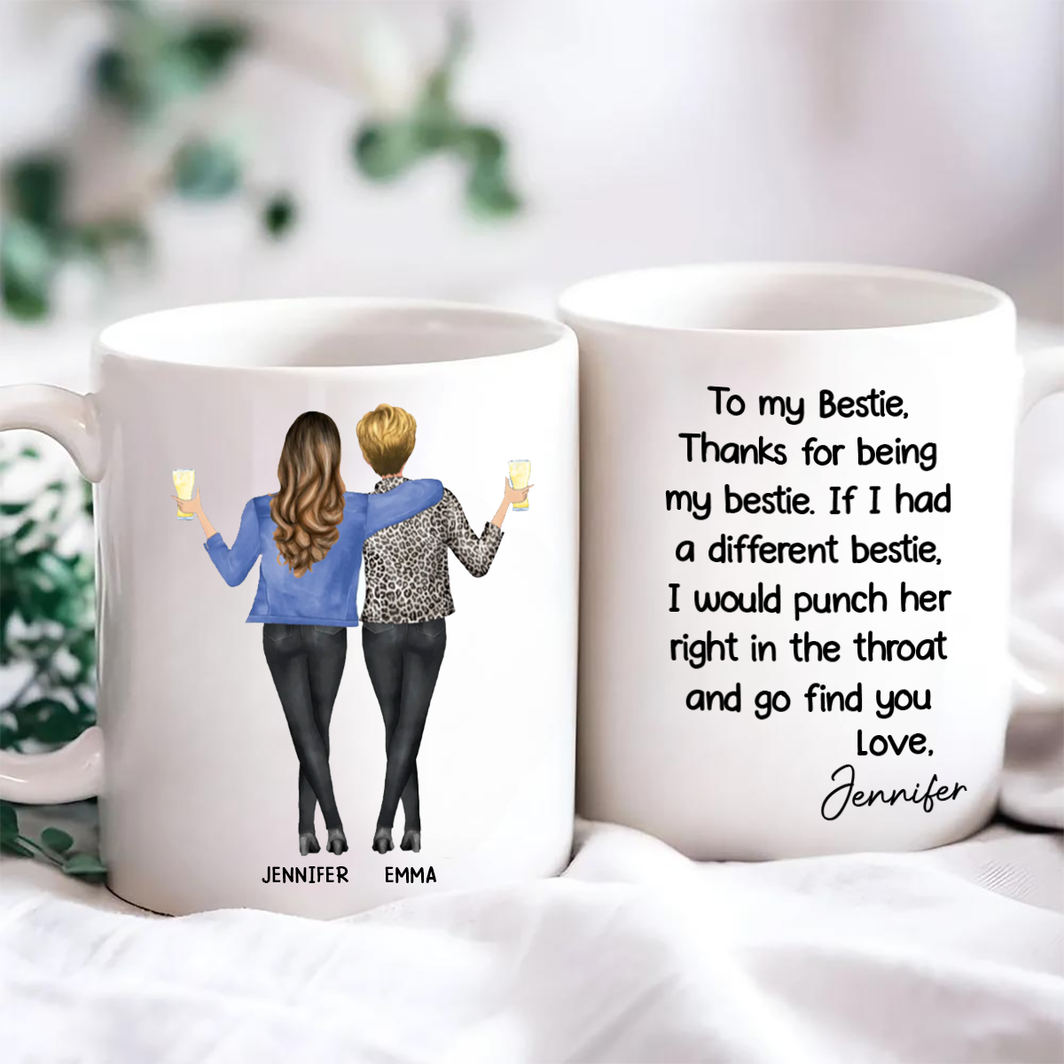 Thanks For Being My Bestie Funny Gift For Best Friends Personalized Mug