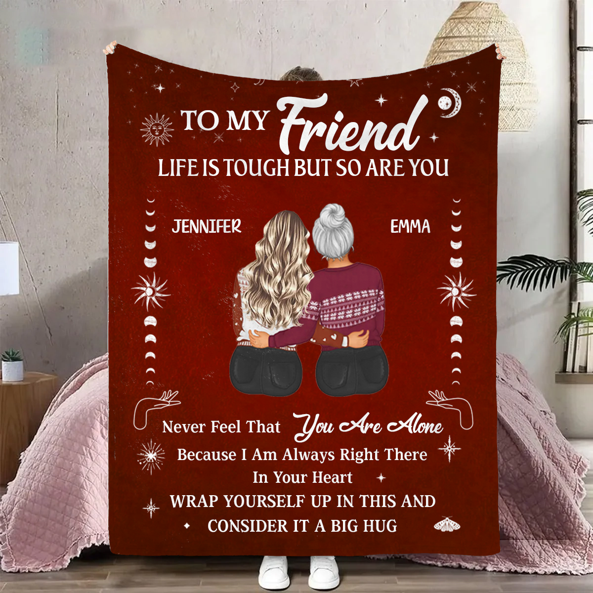 Life Is Tough But So Are You Bestie Sister - Personalized Blanket