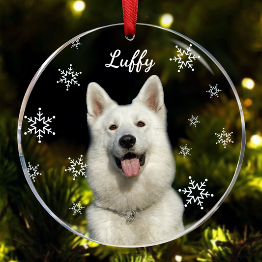 Christmas Photo - Personalized Babys Photo First Christmas Ornament