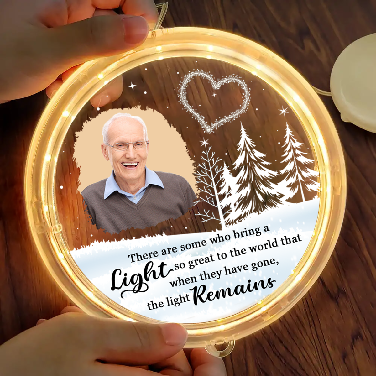 Custom Photo Memorial There Are Some Who Bring A Light - Personalized LED Pendant Light