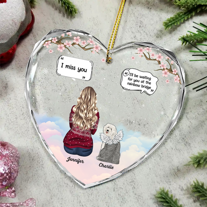 Memorial I Miss You I Know - Personalized Heart Shaped Ornament