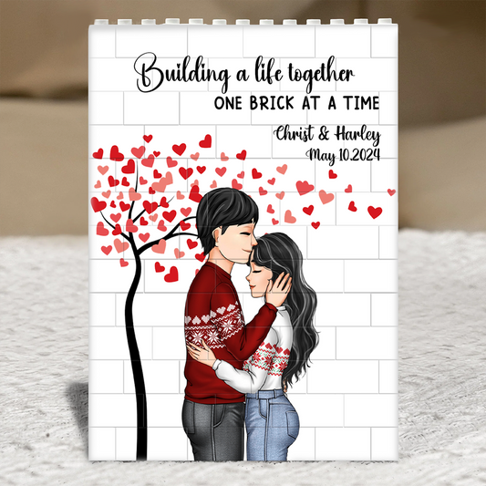 Building A Life Together One Brick At A Time - Personalized Building Brick