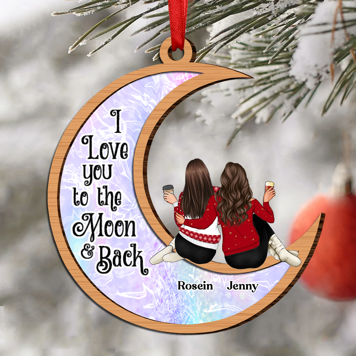 It Takes A Long Time To Grow An Old Friend Christmas Backside - Personalized Circle Acrylic Ornament