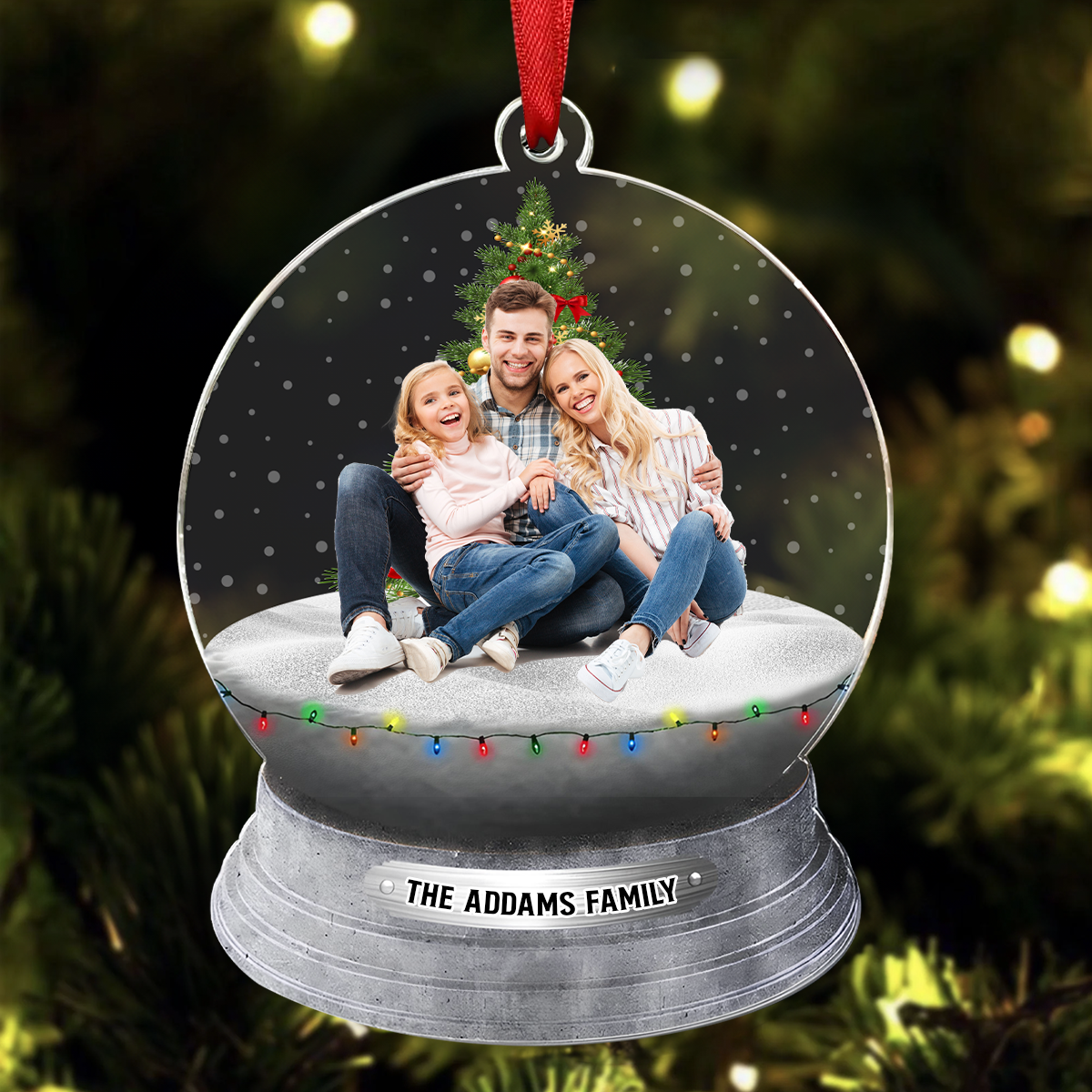 Custom Photo Family, Friends - Personalized Family Photo Ornament