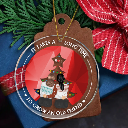 It Takes A Long Time Grow An Old Friend Bestie - Personalized Ornament