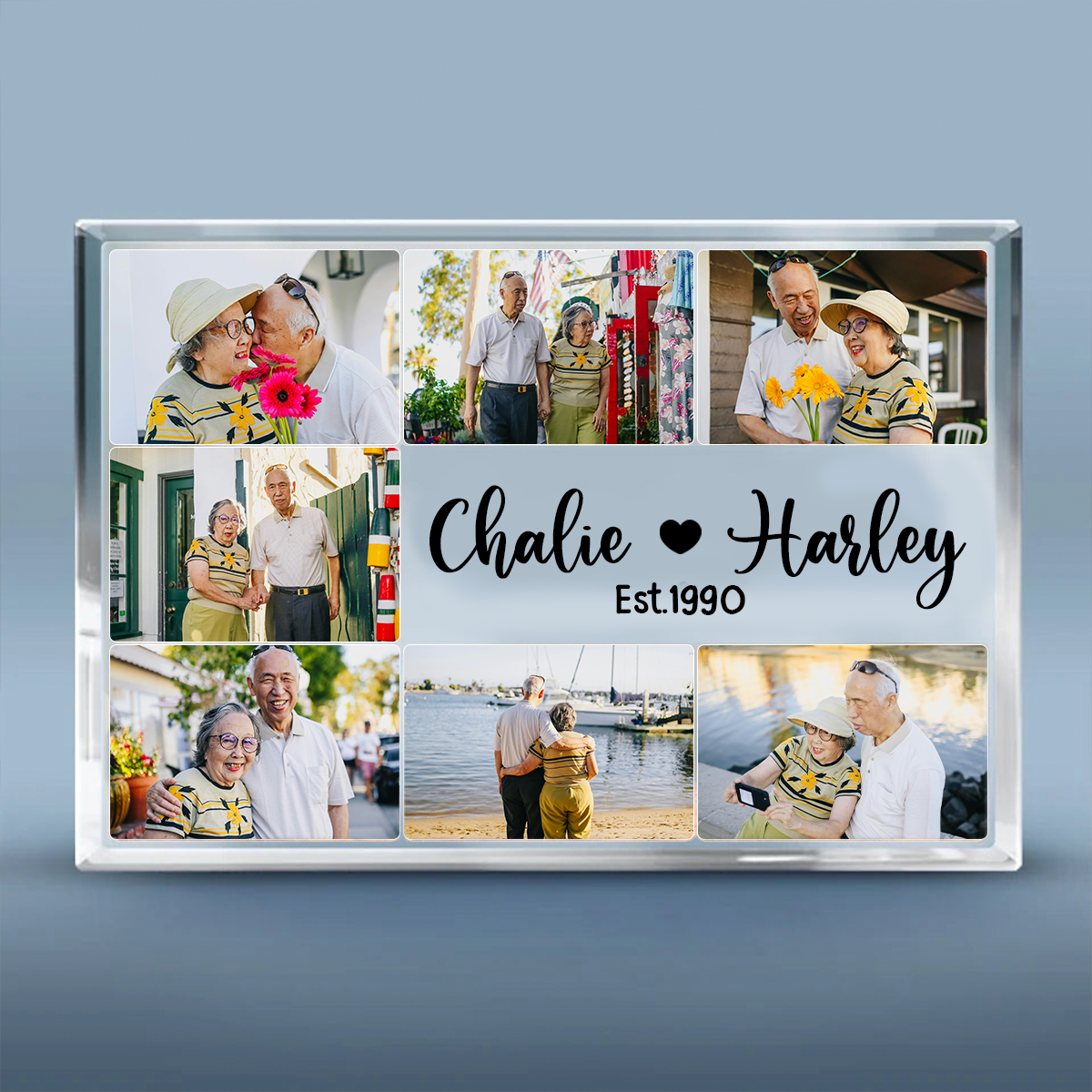 Custom Photo Building A Love Story That Will Last Forever - Couple Personalized Custom Rectangle Shaped Acrylic Plaque - Gift For Husband Wife, Anniversary