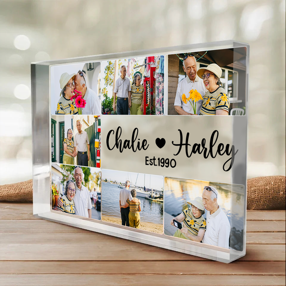 Custom Photo Building A Love Story That Will Last Forever - Couple Personalized Custom Rectangle Shaped Acrylic Plaque - Gift For Husband Wife, Anniversary