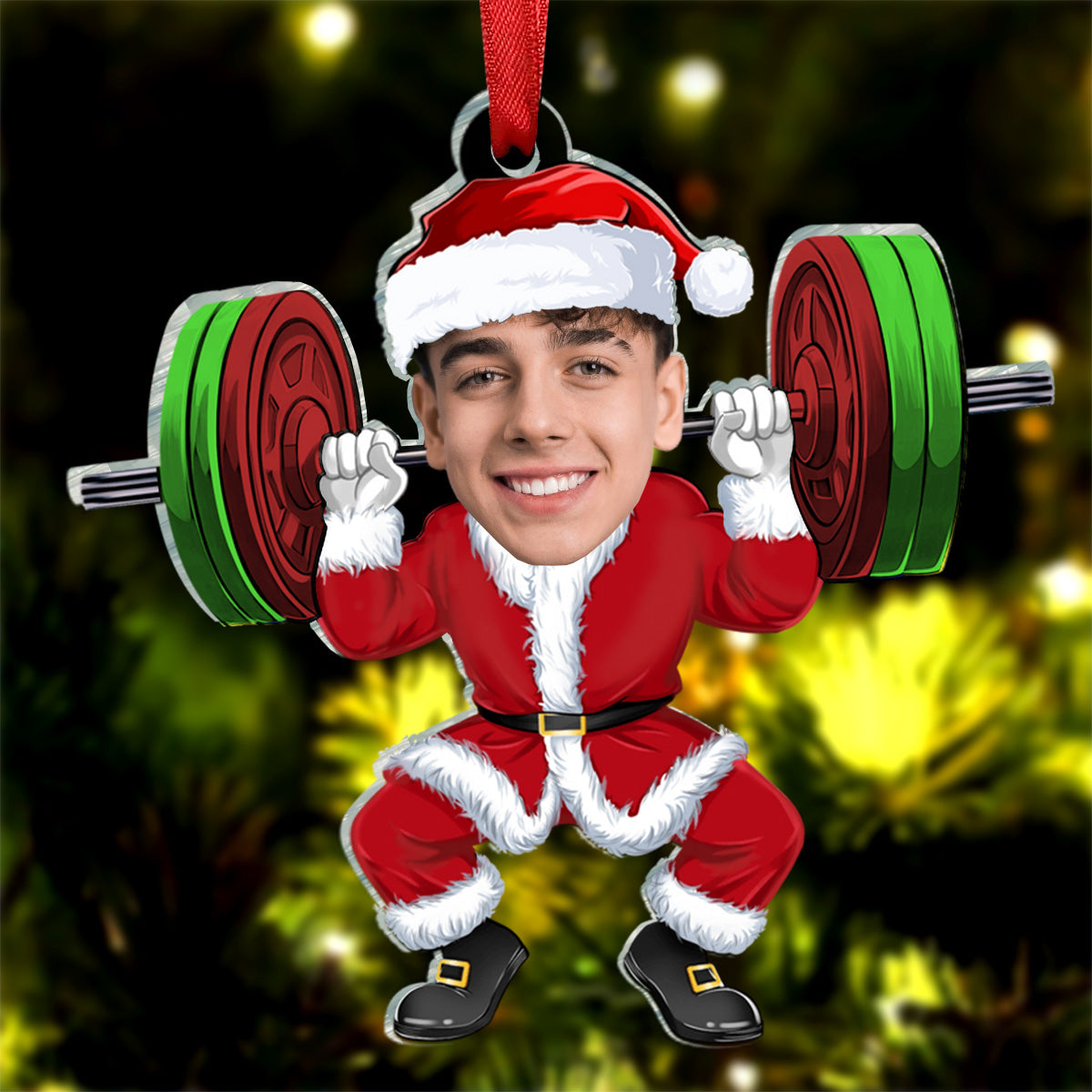 Merry Liftmas - Personalized Gym Photo Ornament