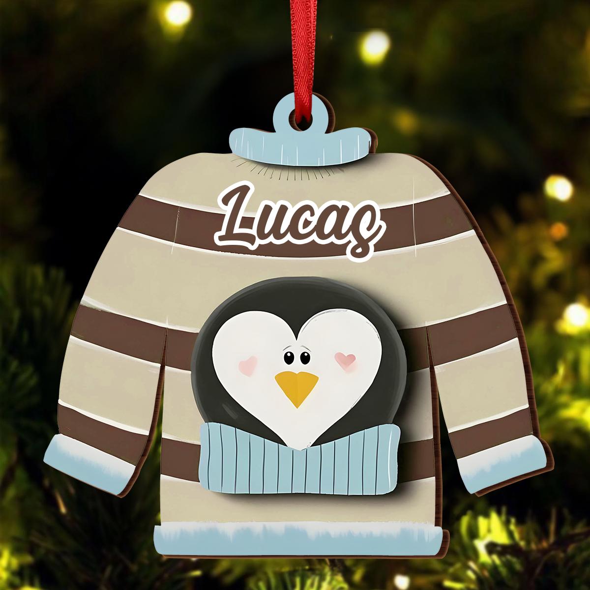 Christmas Sweater Personalized Money Gift Card Holder Ornament