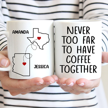 Cherishing Moments With Besties This Holiday - Bestie Personalized Custom Mug - Christmas Gift For Best Friends, BFF, Sisters