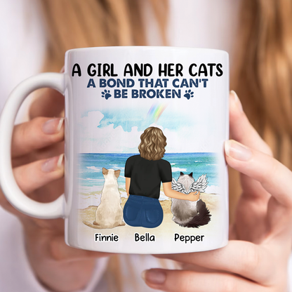 A Bond That Can't Be Broken - Gift For Cat Lovers, Cat Mom, Cat Dad - Personalized Mug