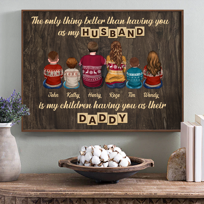 The Only Thing Better Than Gift for Dad Grandpa, Personalized Horizontal Poster