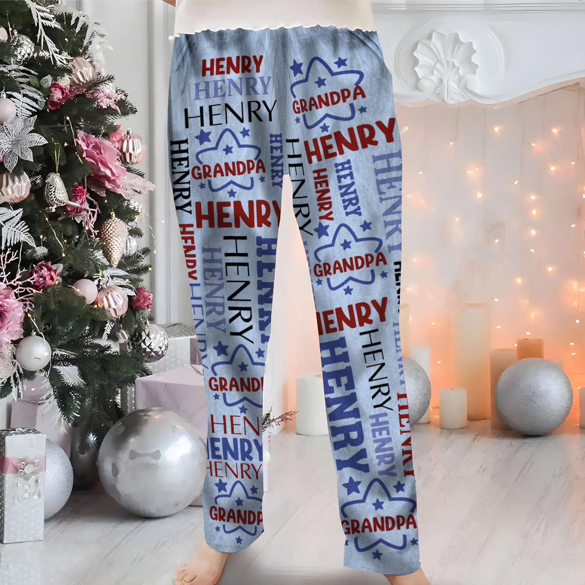 Grandpa Custom Grandkid Names - Personalized Pajama Pants