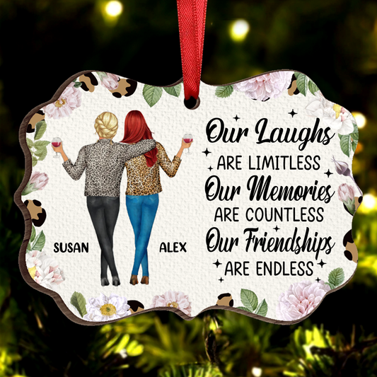 Our Laughes Are Limitless Leopard - Personalized Wooden Ornament