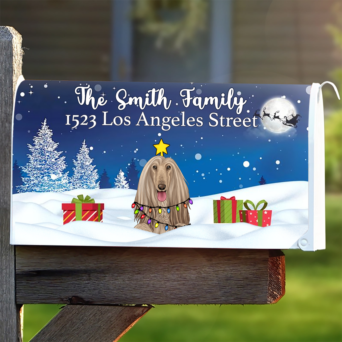 Christmas Dogs Cats Pets - Personalized Mailbox Cover